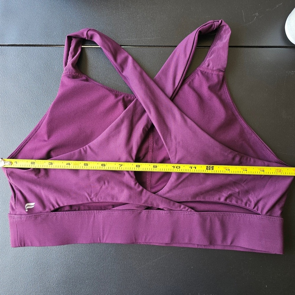 Fabletics Purple High Neck Crossback Keyhole Sports Bra Plum Size Small EUC - Picture 6 of 9